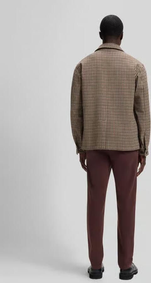 Boss Relaxed fit overshirt van mix van katoen en scheerwol model 'C-Carper-OS-2pp-264' - Foto 3