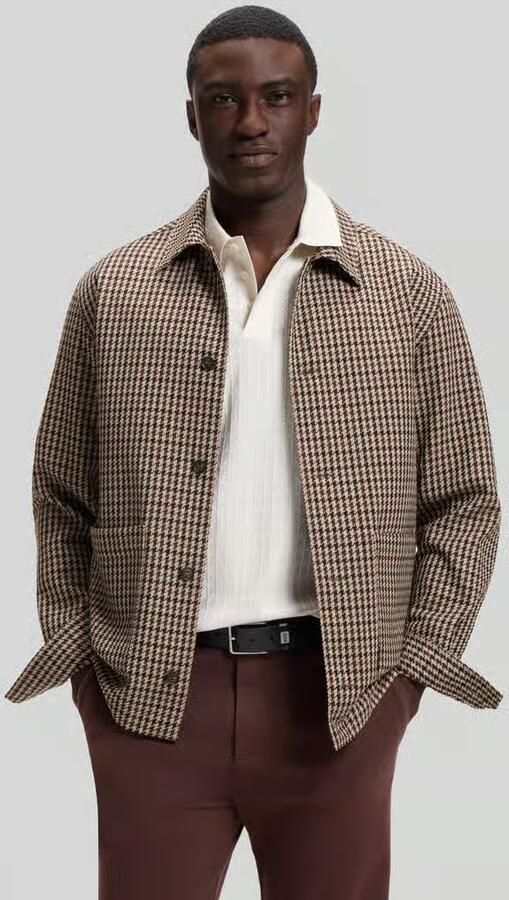 Boss Relaxed fit overshirt van mix van katoen en scheerwol model 'C-Carper-OS-2pp-264' - Foto 2