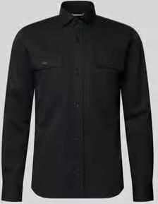 Boss regular fit overshirt van mix van katoen en lyocell model 'H-ROB-SP-2P-263'