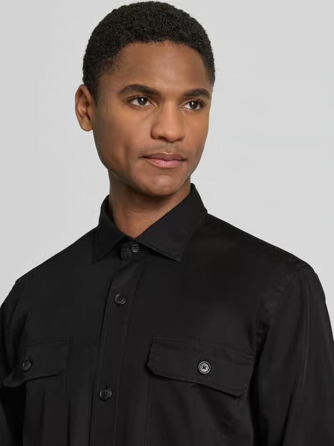 Boss regular fit overshirt van mix van katoen en lyocell model 'H-ROB-SP-2P-263'