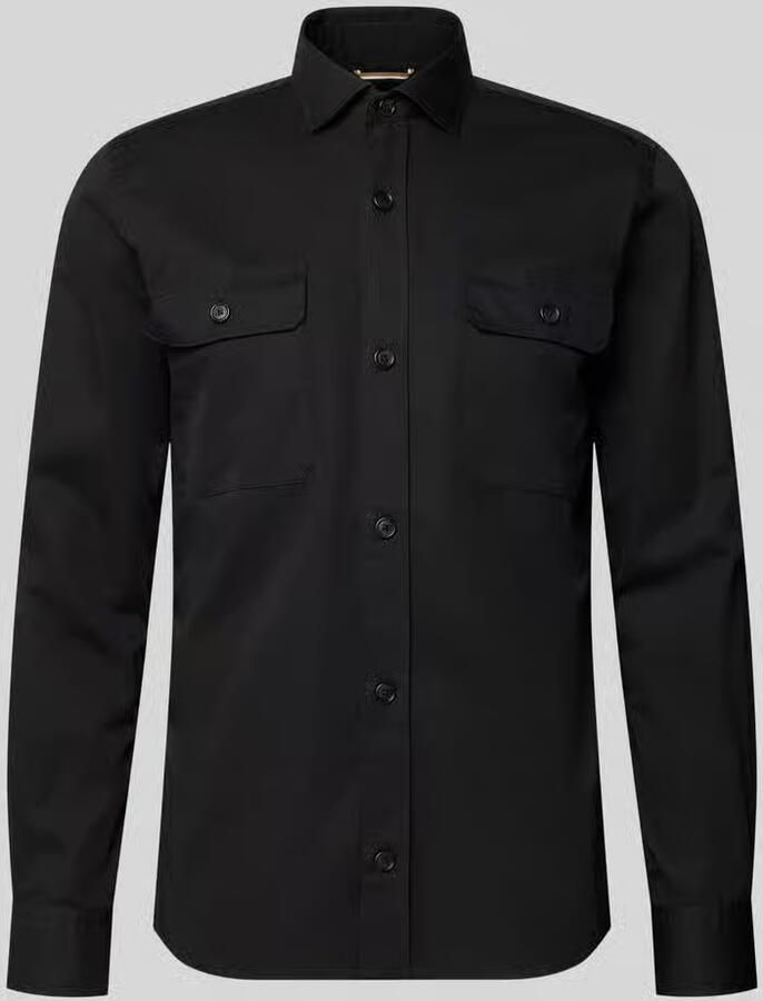 Boss regular fit overshirt van mix van katoen en lyocell model 'H-ROB-SP-2P-263' - Foto 2
