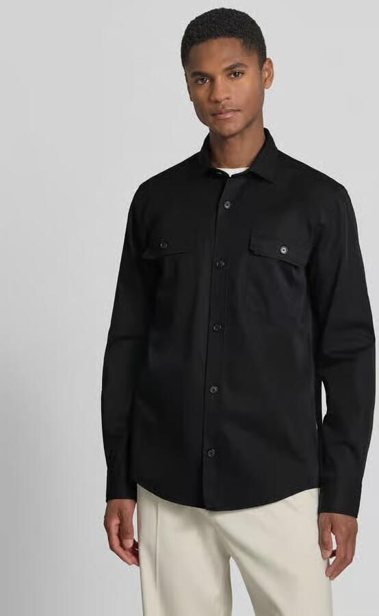 Boss regular fit overshirt van mix van katoen en lyocell model 'H-ROB-SP-2P-263' - Foto 2