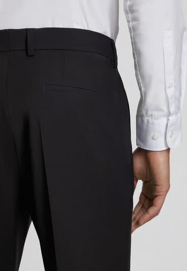Boss Regular fit pantalon met persplooien model 'Genius'