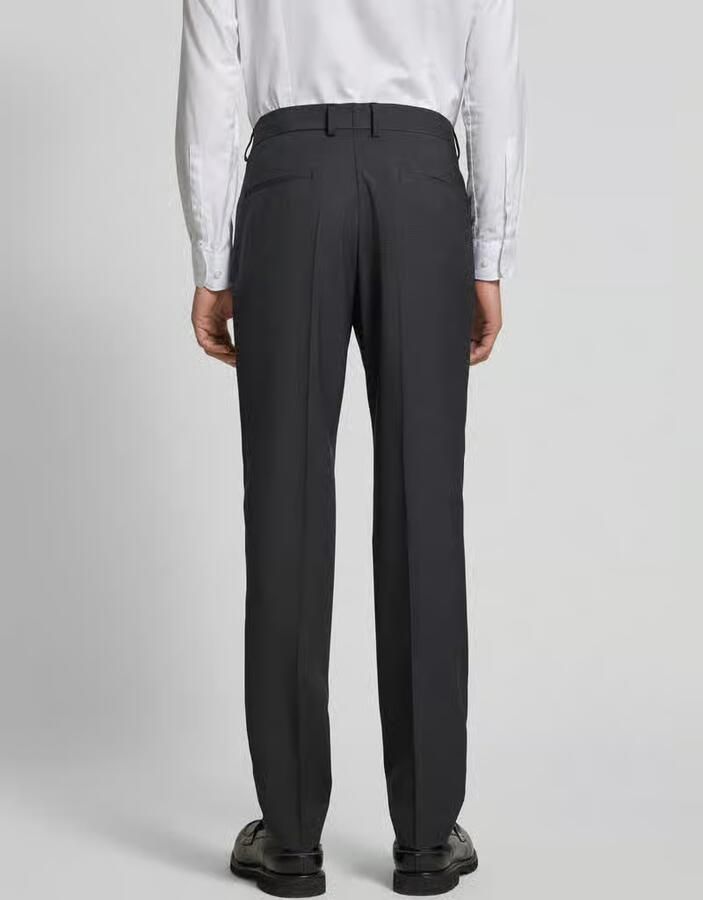 Boss Regular fit pantalon met persplooien model 'Genius'