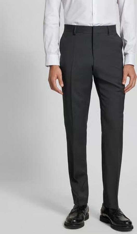Boss Regular fit pantalon met persplooien model 'Genius' - Foto 2