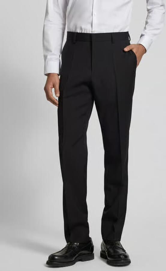 Boss Regular fit pantalon met persplooien model 'Genius' - Foto 2