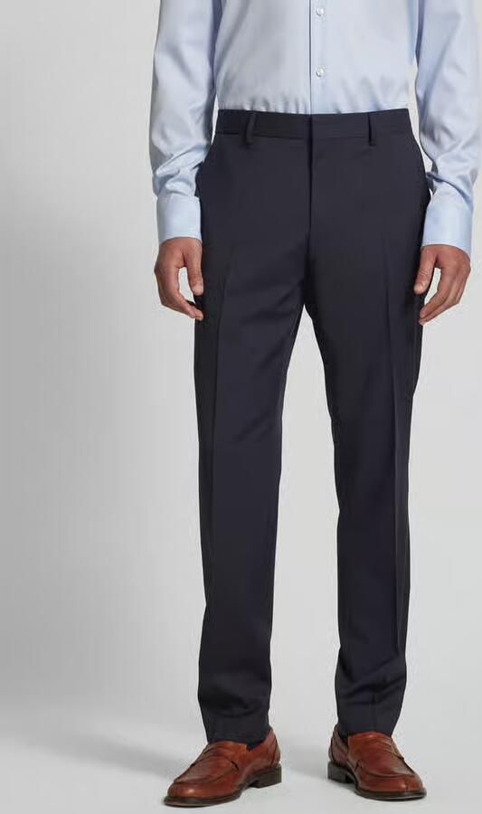 Boss Regular fit pantalon met persplooien model 'Genius' - Foto 2
