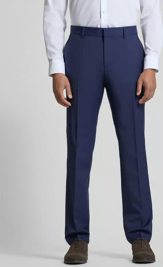 Boss Regular fit pantalon met persplooien model 'Genius'
