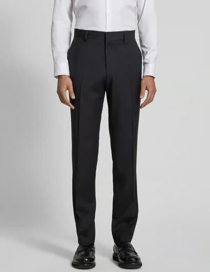 Boss Regular fit pantalon met persplooien model 'Lenon' - Foto 2
