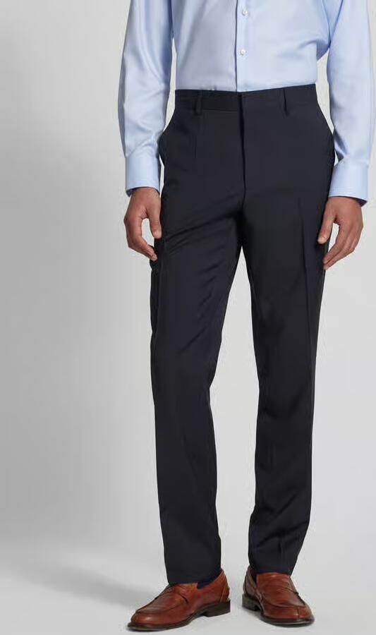 Boss Regular fit pantalon met persplooien model 'Lenon' - Foto 2