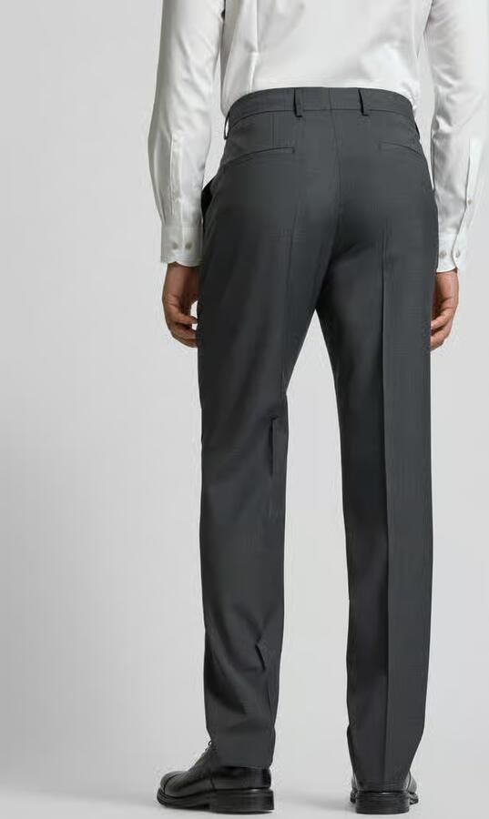 Boss Regular fit pantalon met persplooien model 'Lenon'