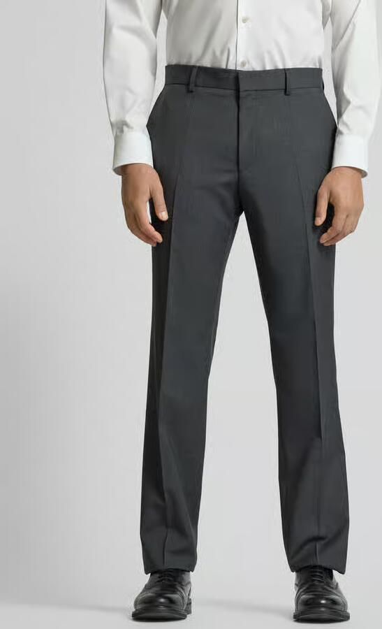 Boss Regular fit pantalon met persplooien model 'Lenon' - Foto 2