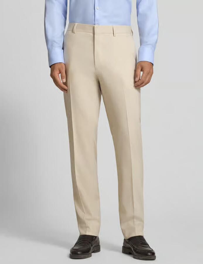 Boss Regular Fit pantalon met scheerwol model 'Leon' - Foto 3