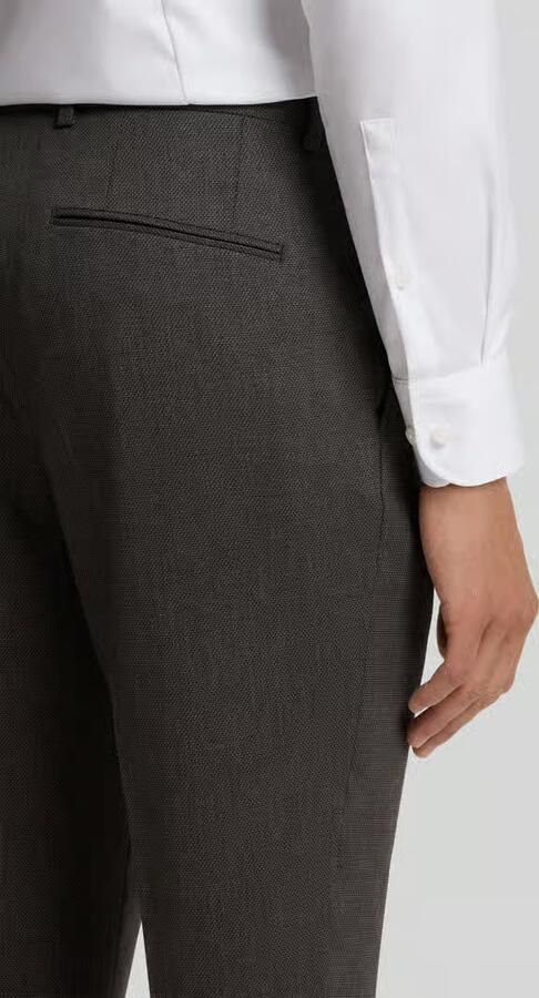 Boss regular fit pantalon met scheerwolmix model 'Leon'