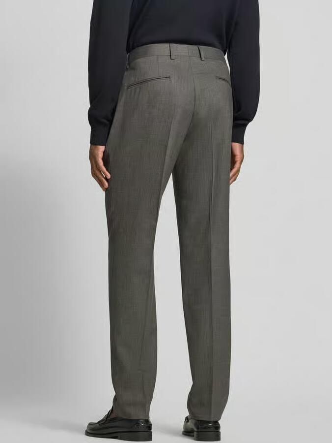 Boss regular fit pantalon met scheerwolmix model 'Leon'