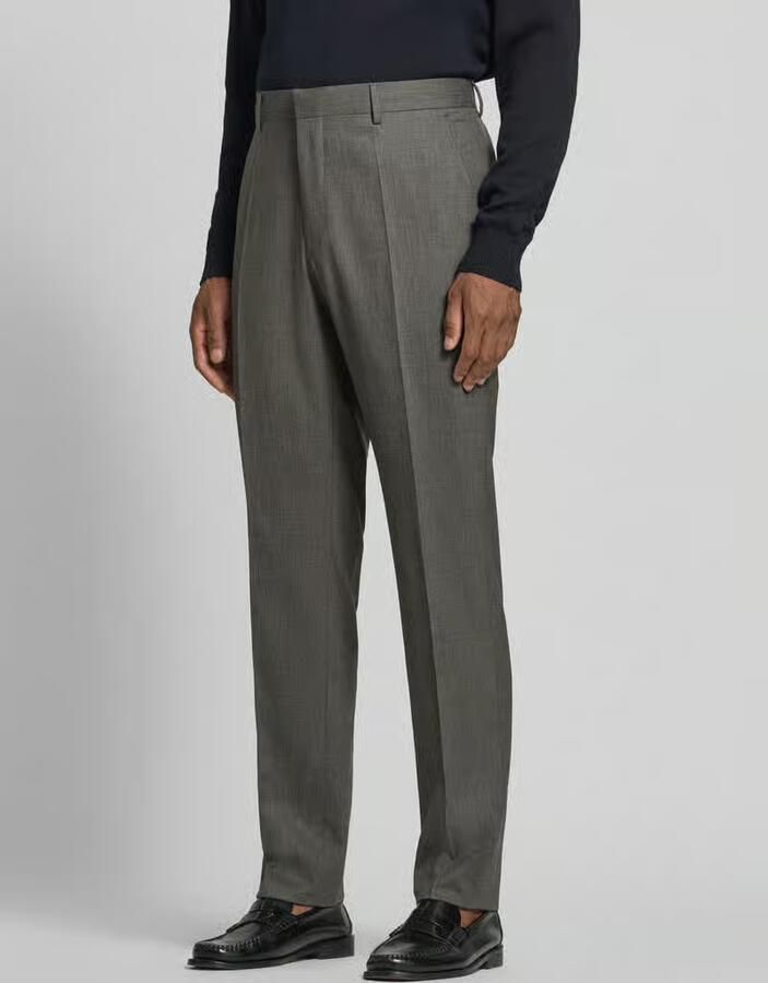 Boss Regular Fit pantalon met scheerwol model 'Leon' - Foto 2