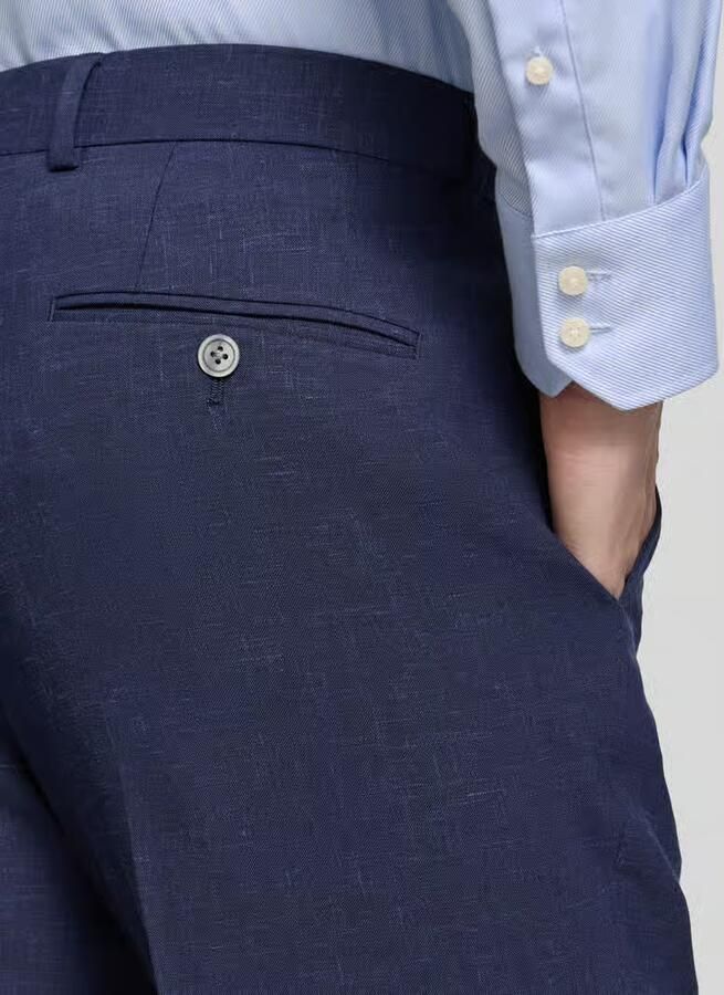 Boss regular fit pantalon met wol model 'LENNON'