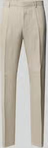 Boss regular fit pantalon van linnenmix model 'LEON'