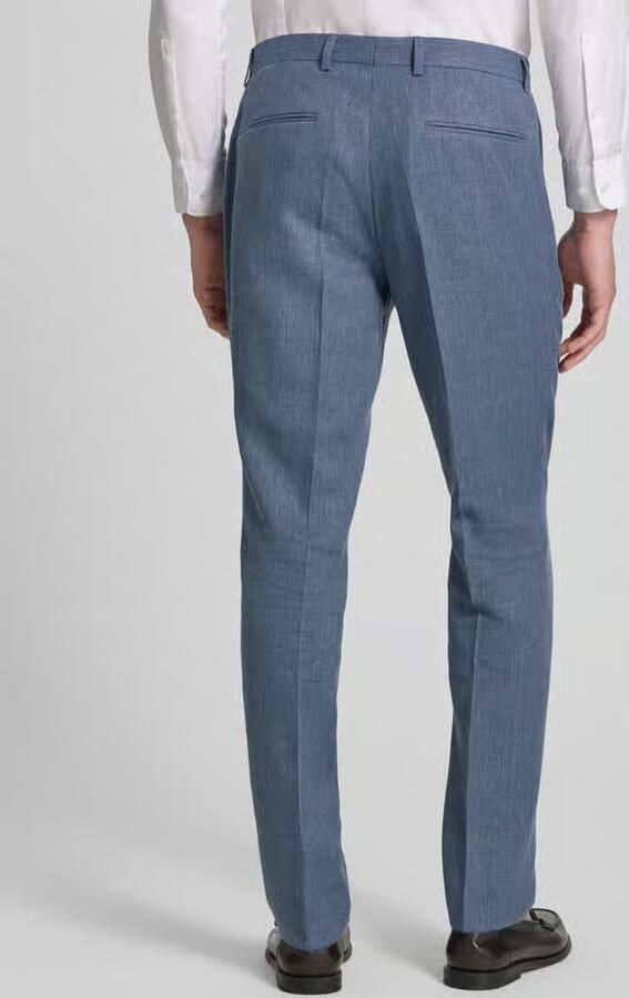Boss regular fit pantalon van linnenmix model 'LEON' - Foto 3