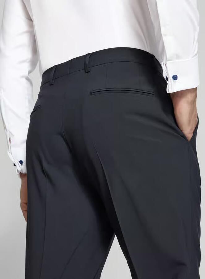 Boss Regular fit pantalon van scheerwolmix model 'H-LEON-MM-C-NF' - Foto 2
