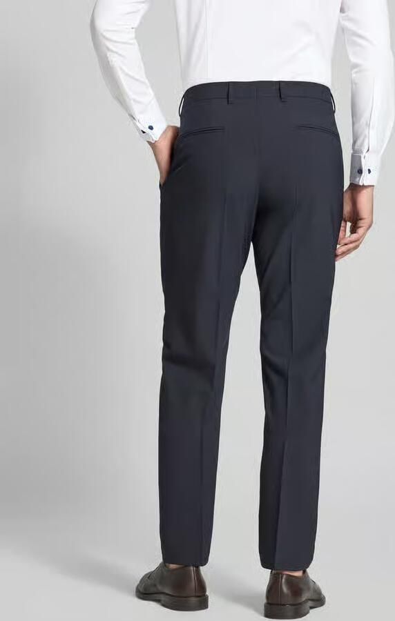 Boss Regular fit pantalon van scheerwolmix model 'H-LEON-MM-C-NF' - Foto 3