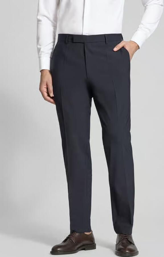Boss Regular fit pantalon van scheerwolmix model 'H-LEON-MM-C-NF' - Foto 2