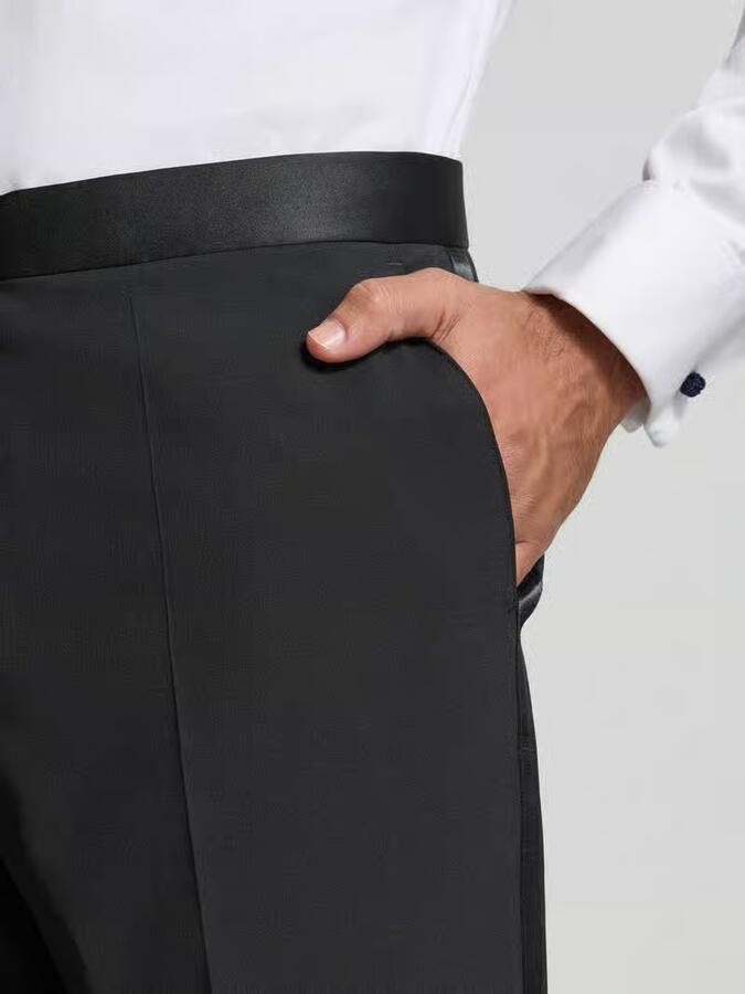 Boss Regular fit pantalon van scheerwolmix model 'LEON' - Foto 2