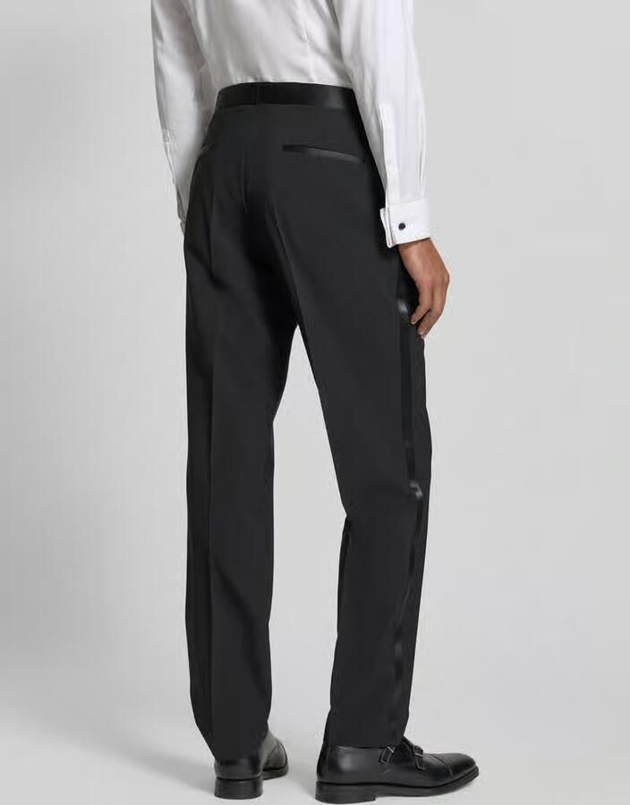Boss Regular fit pantalon van scheerwolmix model 'LEON'