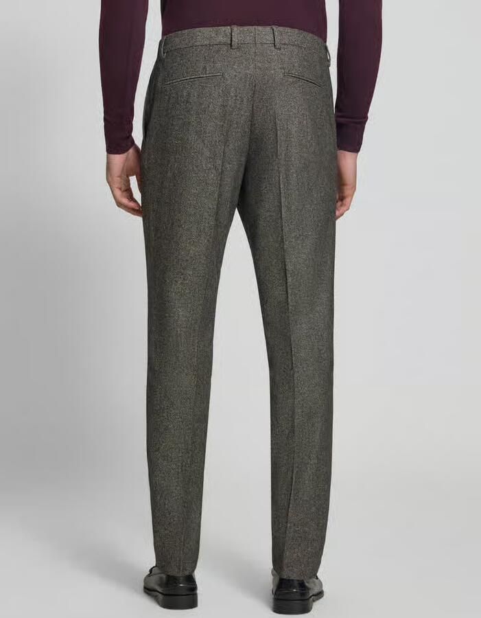 Boss Regular fit pantalon van wolmix met zijde model 'LEON'