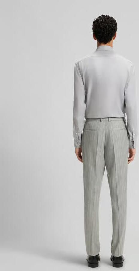 Boss Regular fit pantalon van zuivere scheerwol model 'GENIUS'