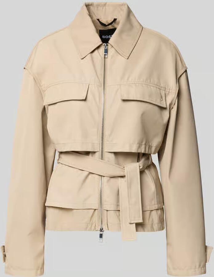 Boss Regular fit parka met klepzakken op de borst model 'PAGLIERO'