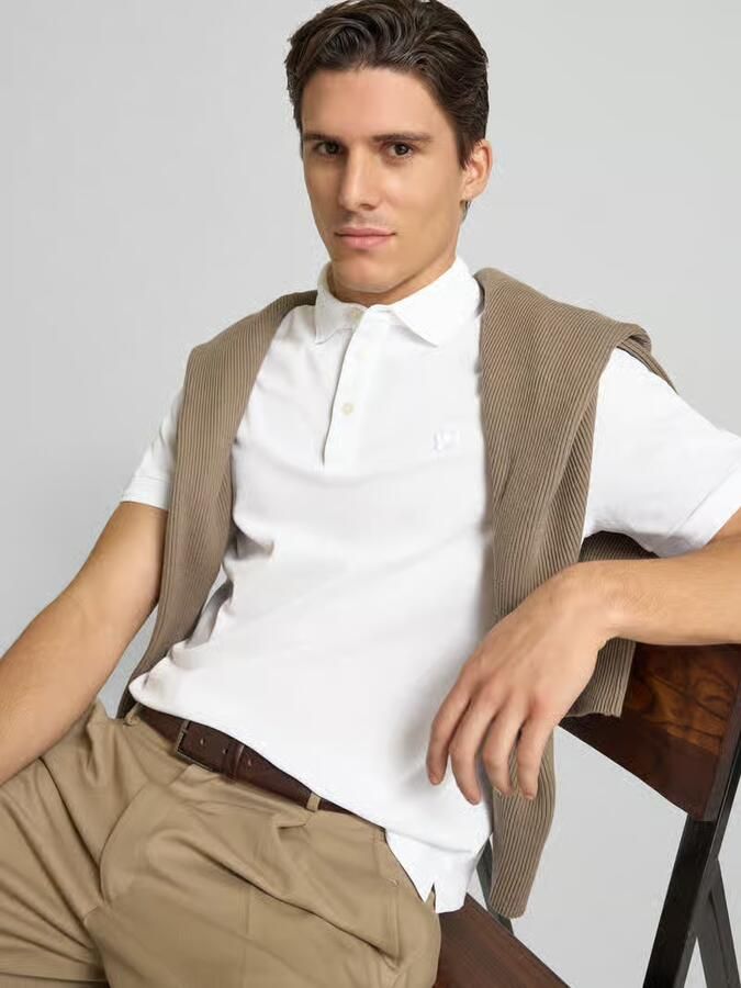 Boss Regular fit poloshirt met logostitching model 'Parris'