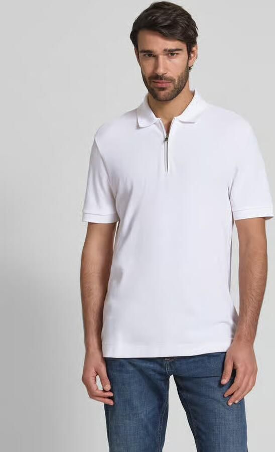 Boss Regular fit poloshirt met ritssluiting model 'Paras' - Foto 4