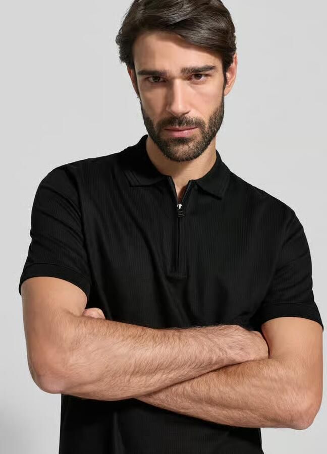 Boss Regular fit poloshirt van een mix van katoen en lyocell model 'H-PARAS 70' - Foto 2