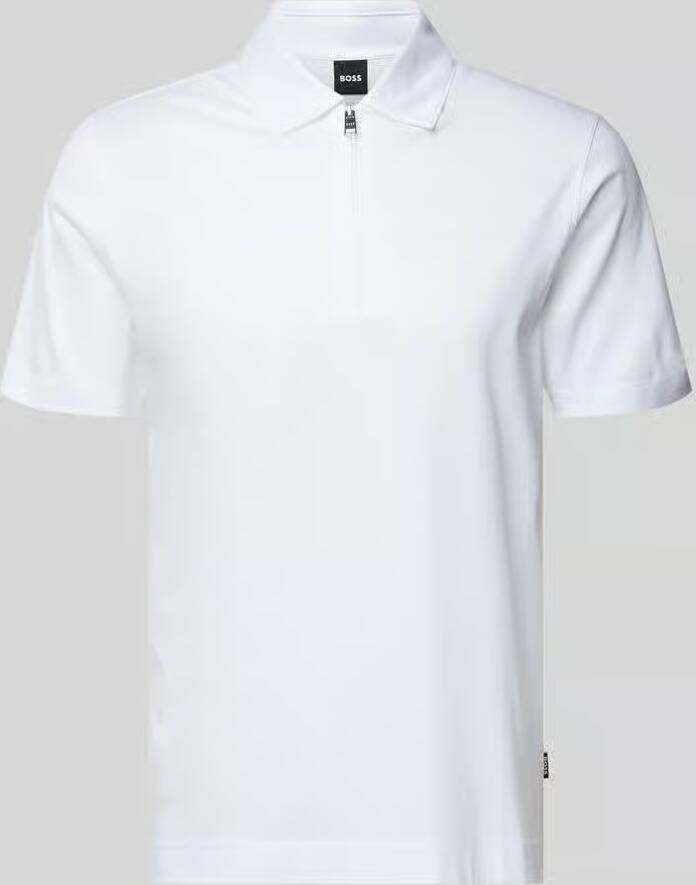 Boss regular fit poloshirt van mix van katoen en lyocell model 'H-PARAS 50' - Foto 4
