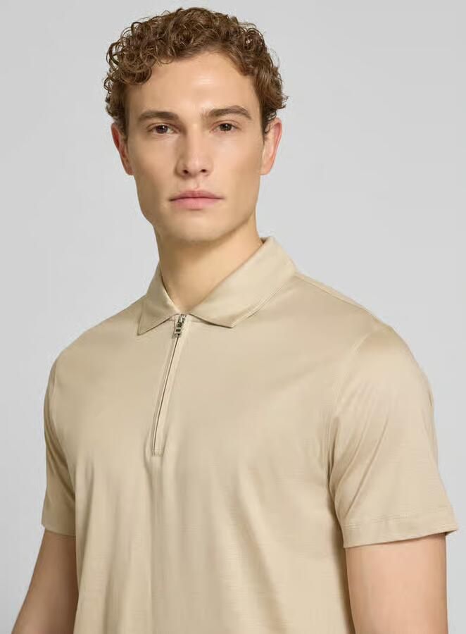 Boss regular fit poloshirt van mix van katoen en lyocell model 'H-PARAS 50'