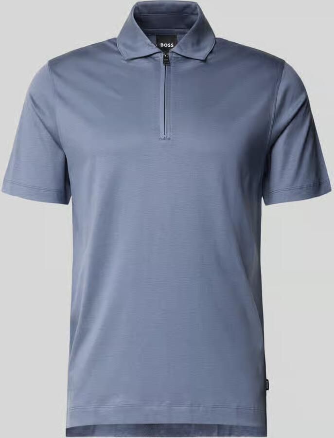 Boss regular fit poloshirt van mix van katoen en lyocell model 'H-PARAS 50' - Foto 2