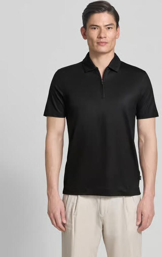 Boss regular fit poloshirt van mix van katoen en lyocell model 'H-PARAS 50'