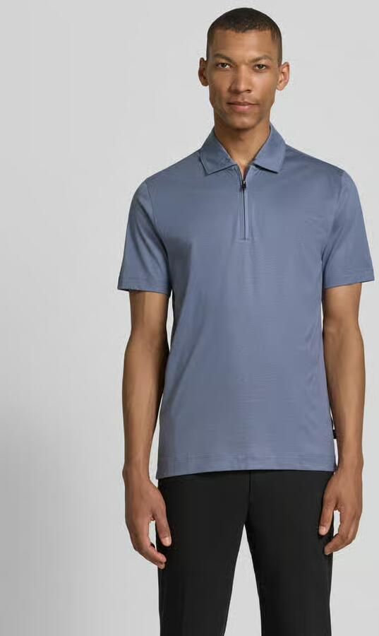 Boss regular fit poloshirt van mix van katoen en lyocell model 'H-PARAS 50' - Foto 3