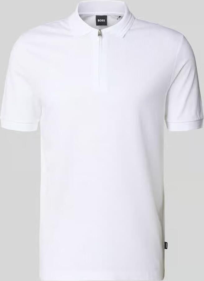 Boss regular fit poloshirt van mix van katoen en lyocell model 'H-PARAS 70' - Foto 2