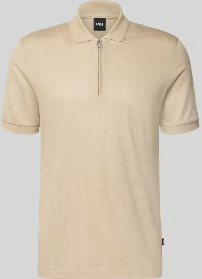 Boss regular fit poloshirt van mix van katoen en lyocell model 'H-PARAS 70' - Foto 2
