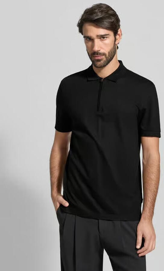 Boss Regular fit poloshirt van een mix van katoen en lyocell model 'H-PARAS 70' - Foto 4