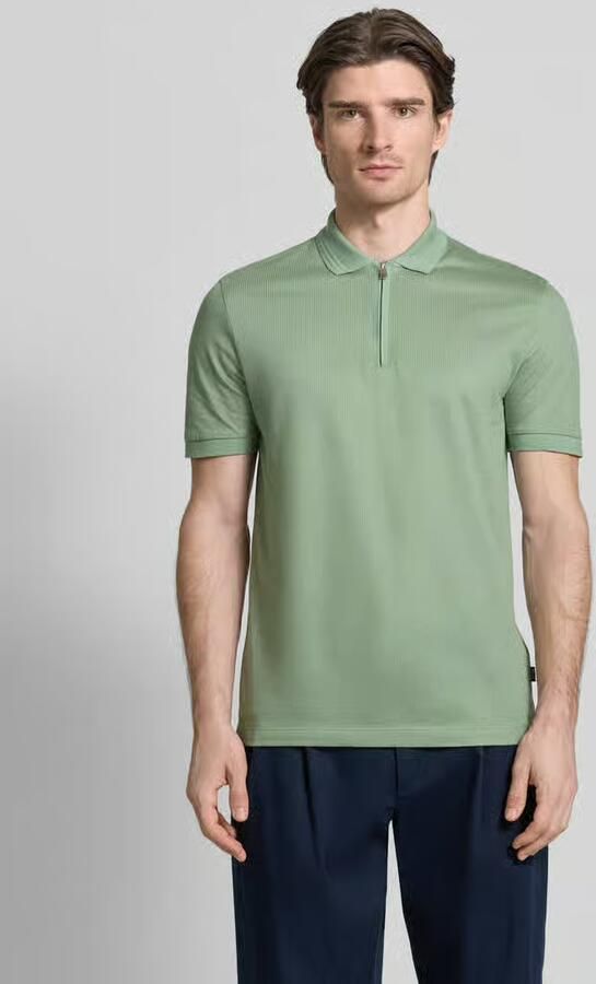 Boss regular fit poloshirt van mix van katoen en lyocell model 'H-PARAS 70' - Foto 4