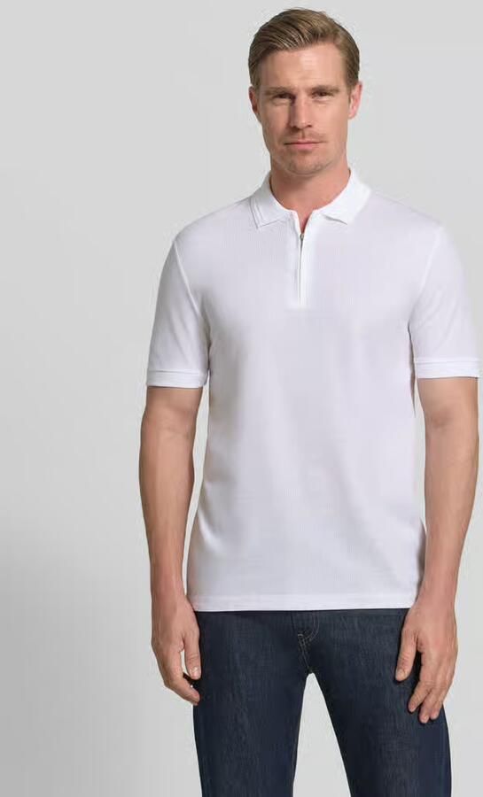 Boss regular fit poloshirt van mix van katoen en lyocell model 'H-PARAS 70' - Foto 2