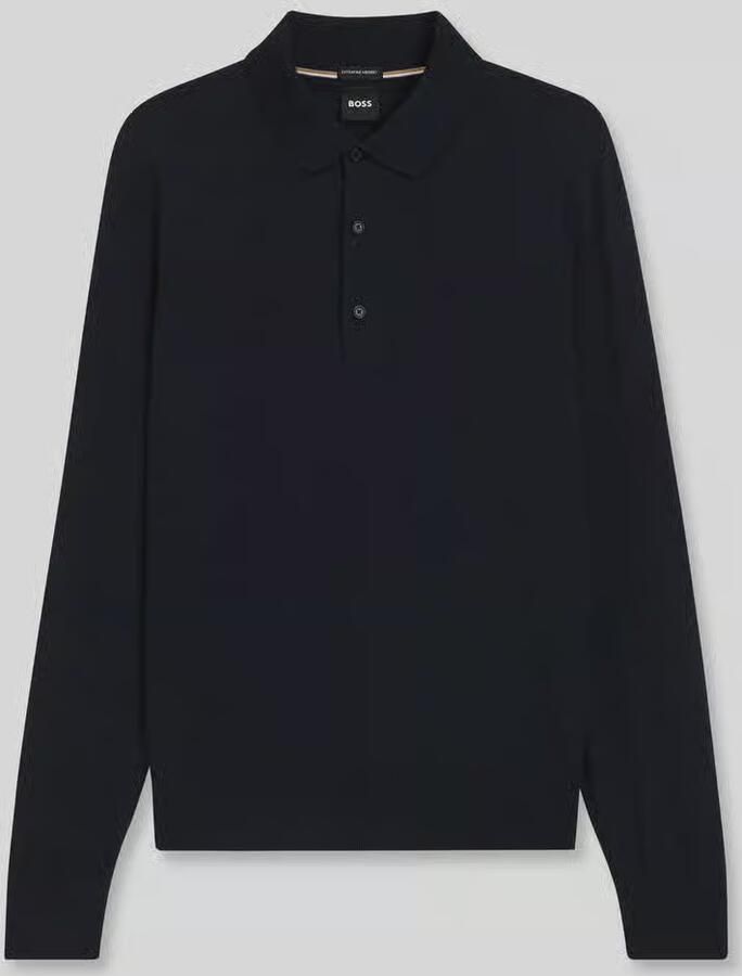 Boss Regular fit poloshirt van pure wol model 'Lancione'
