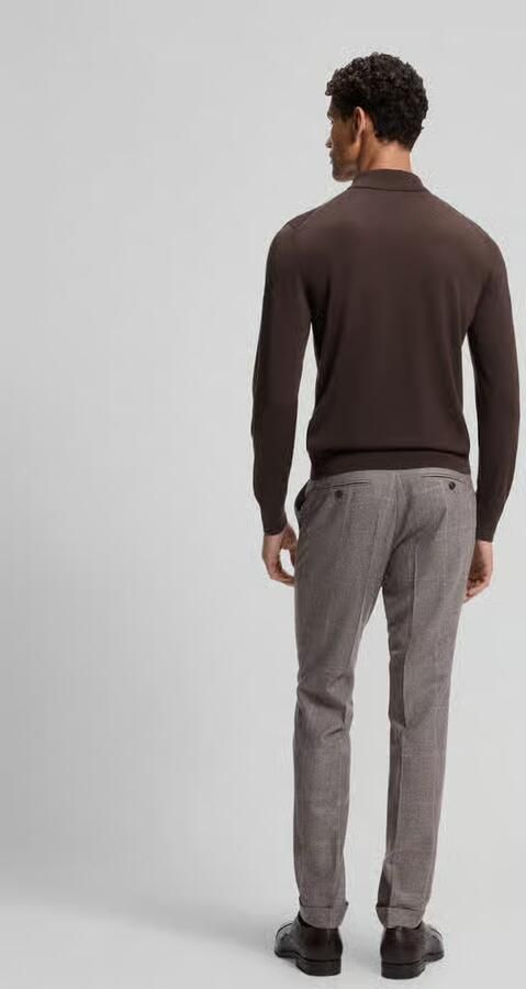 Boss Regular fit poloshirt van pure wol model 'Lancione' - Foto 2