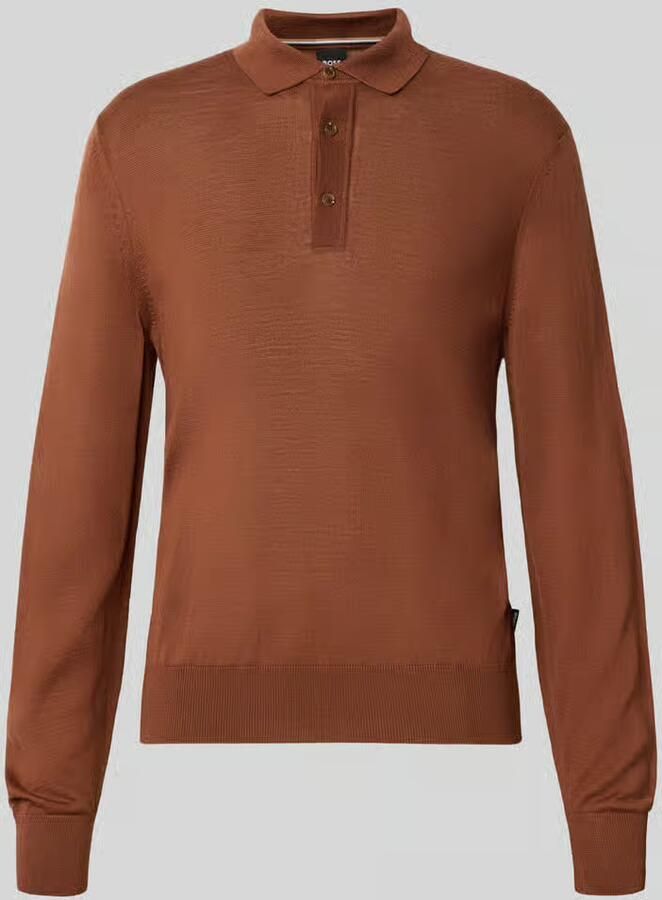 Boss Regular fit poloshirt van pure wol model 'Lancione'