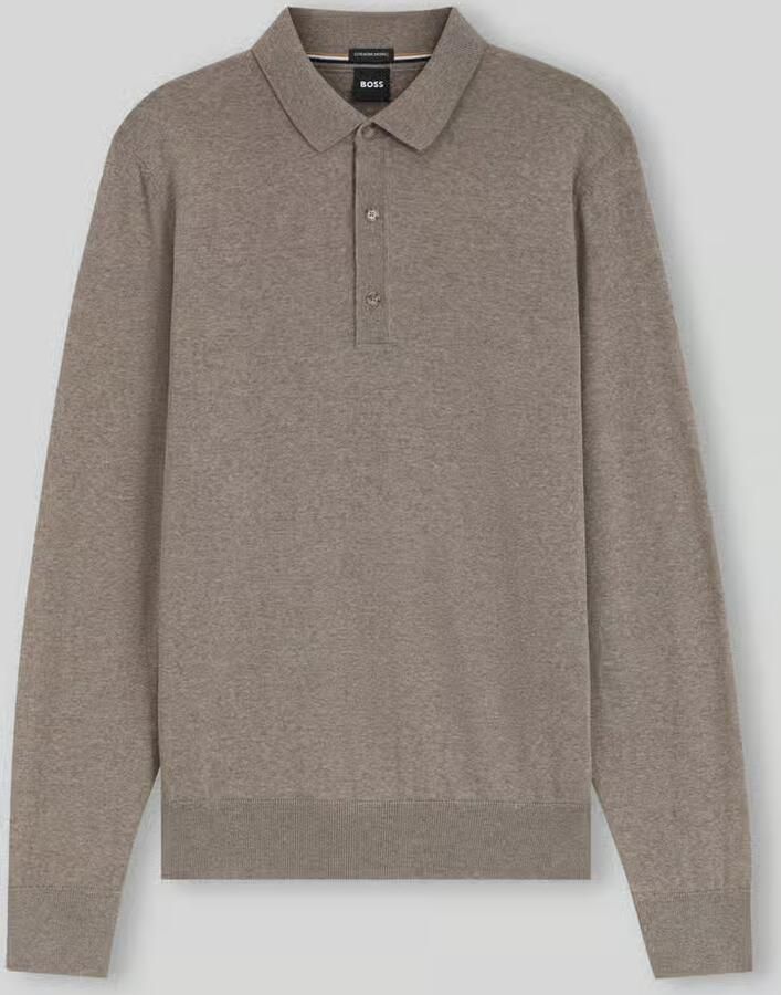 Boss Regular Fit poloshirt van zuivere scheerwol model 'Lancione'