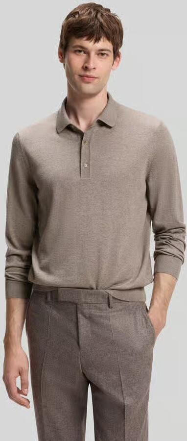 Boss Regular Fit poloshirt van zuivere scheerwol model 'Lancione' - Foto 3