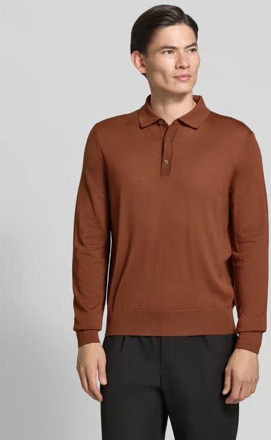 Boss Regular Fit poloshirt van zuivere scheerwol model 'Lancione' - Foto 3